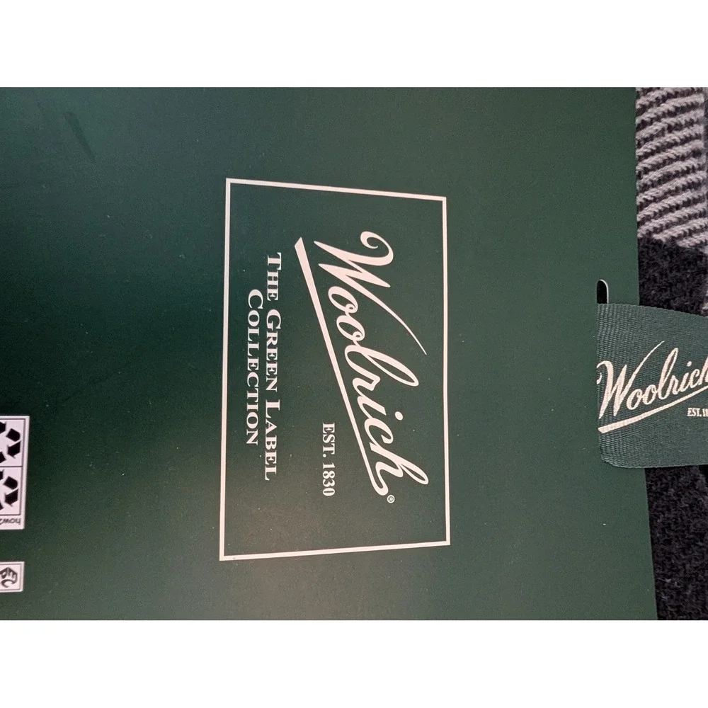 Woolrich Reversible Blanket‎ Wrap Black Grey Plaid Poncho OS NWT